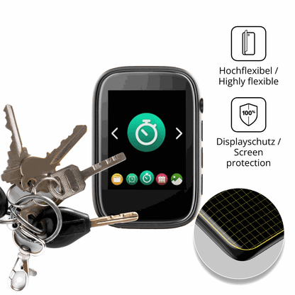 dipos Displayschutz für colorcool A3 MP3-Player, transparente Oberfläche, geringe Dicke und perfekte Passform