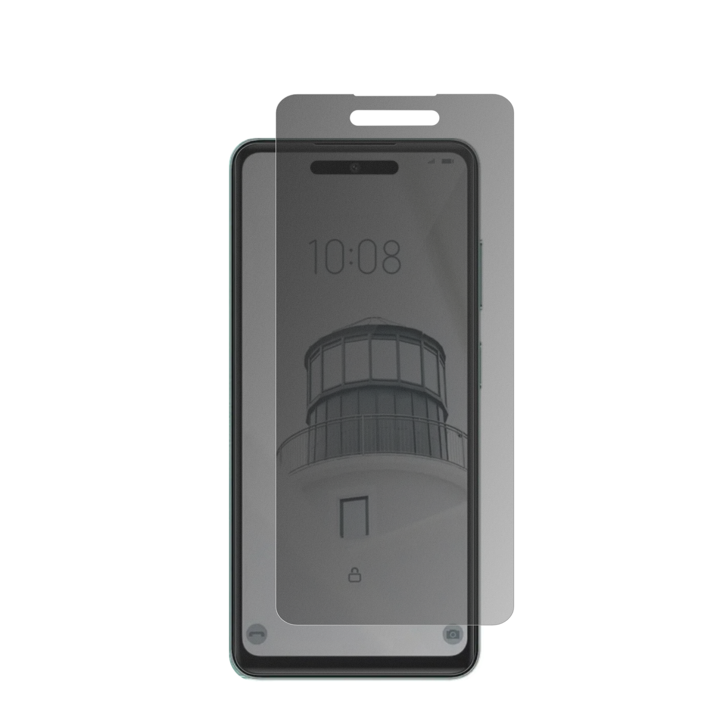 condornova 70 pro mit aufgebrachter dipos Flex Schutzfolie, die seitliche Einblicke blockiert