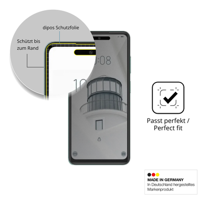 Schutz gegen Kratzer auf dem condornova 70 pro Glas durch Schlüssel, Stöße gegen die Tischkante oder Stürze