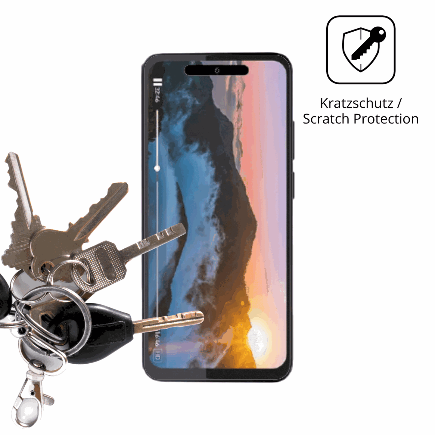 Schutz gegen Kratzer auf dem Condor Nova 80 Pro Glas durch Schlüssel oder Ähnliches