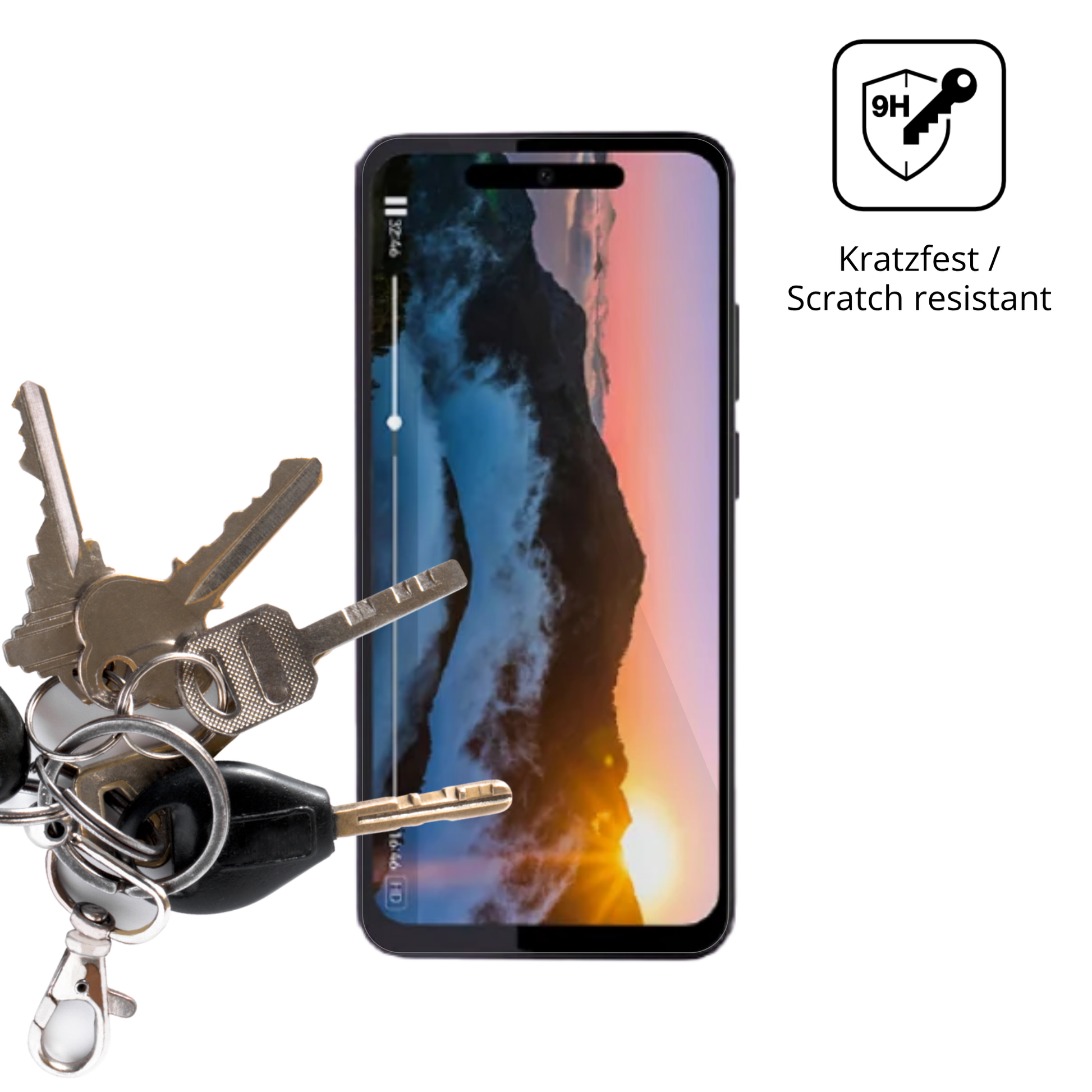 dipos Displayschutz für Condor Nova 80 Pro, transparente Oberfläche, perfekte Passform auch für die Rundungen