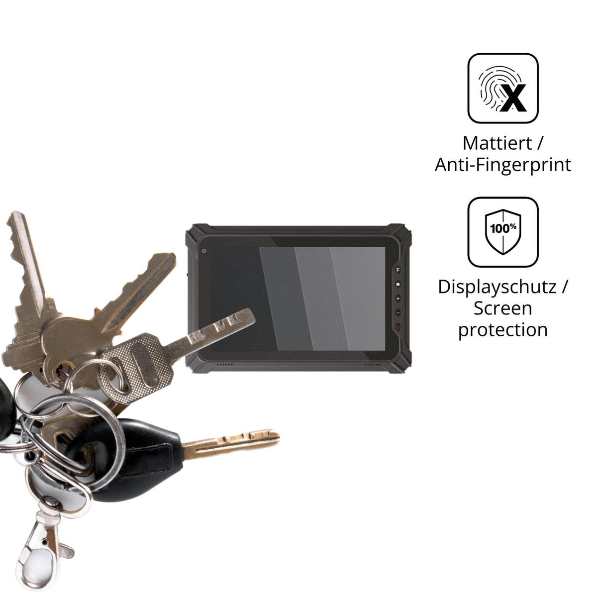dipos Displayschutz für Conker LX85, mattierte Oberfläche, Blickschutzfilter und perfekter Passform