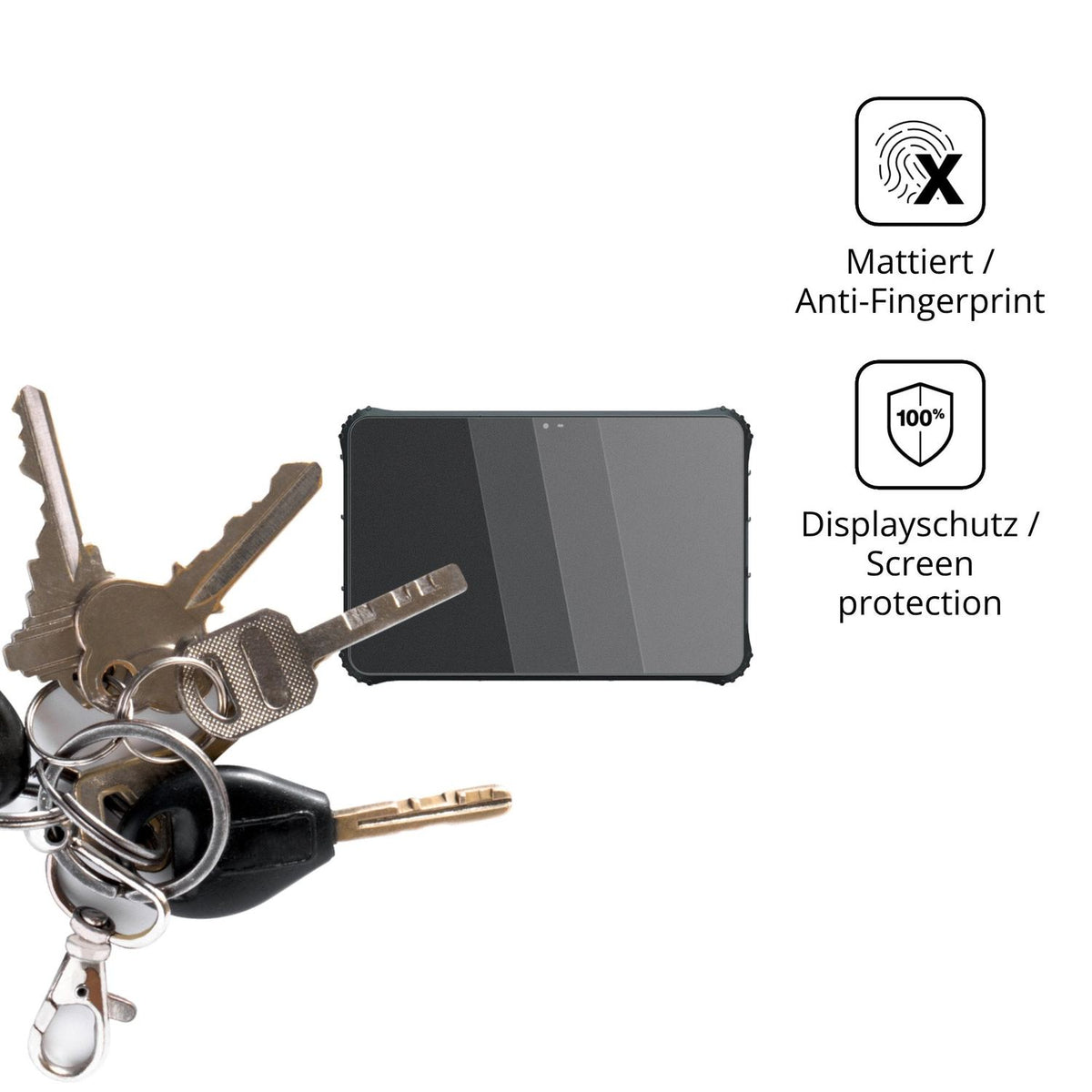 dipos Displayschutz für Conker NS12, mattierte Oberfläche, Blickschutzfilter und perfekter Passform