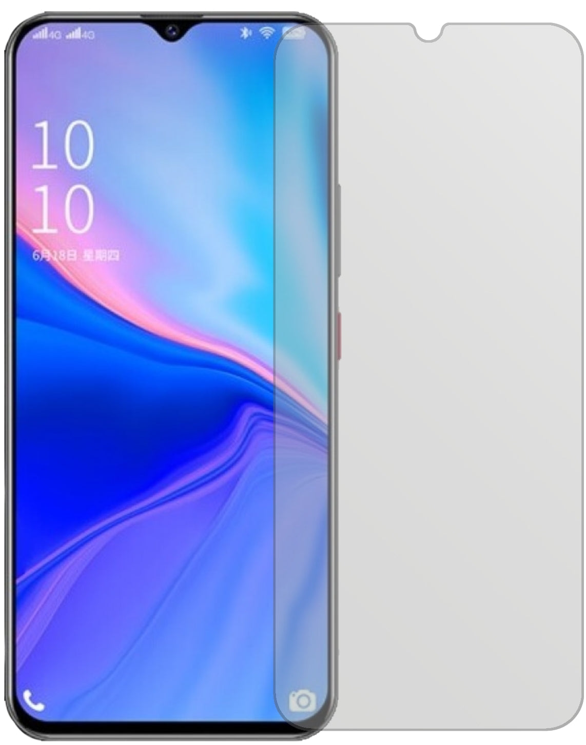 CoolpadCOOL10 mit aufgebrachter dipos Displayschutzfolie, die lästige Fingerabdrücke minimiert
