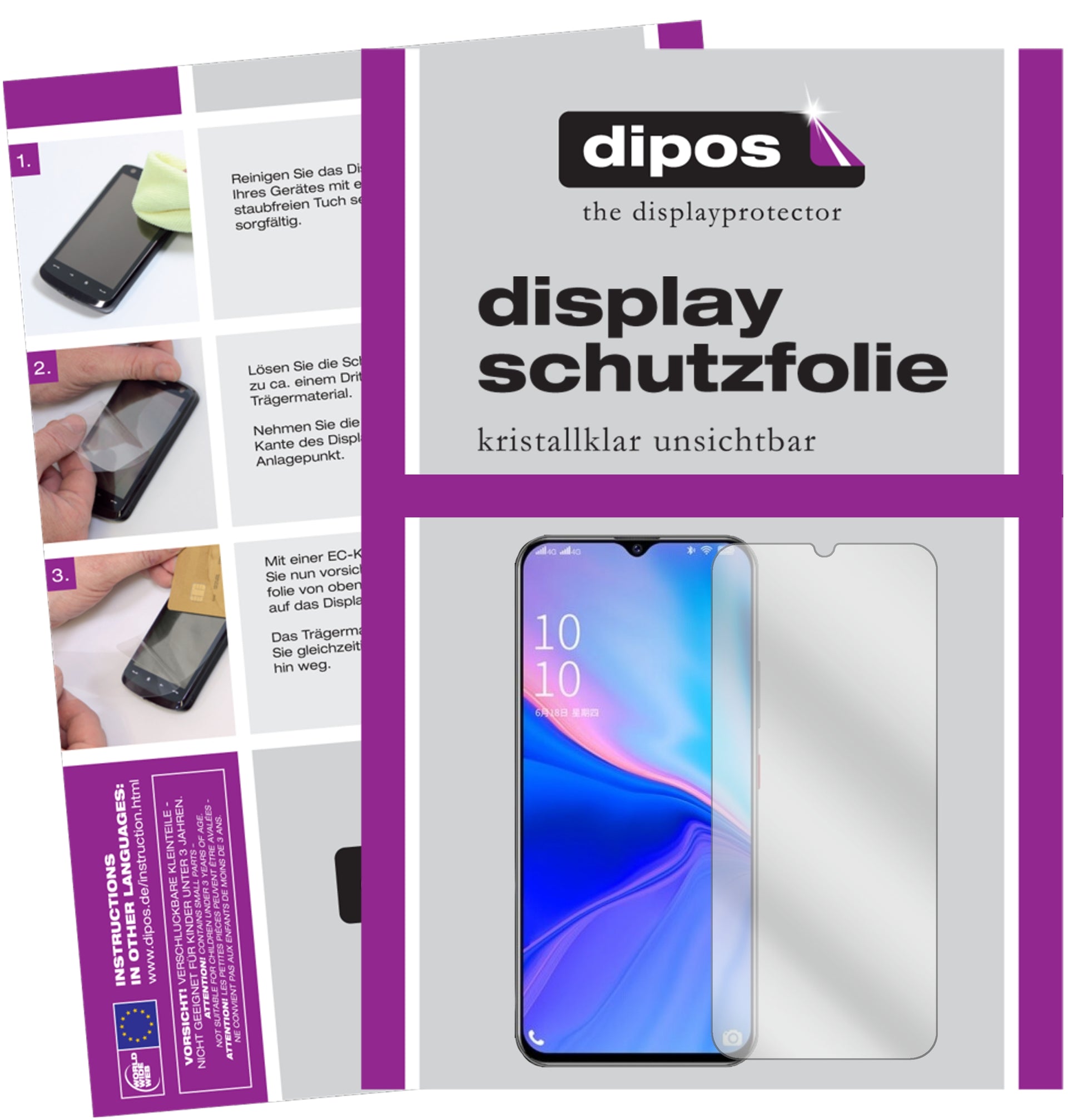 Kristallklare, dünne Schutzfolie: Kratzfest & passgenau für Coolpad-COOL10