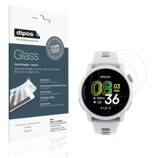 Klare Displayschutzfolie von dipos passend für corospace 4, 9H kratzfest und blasenfrei montiert