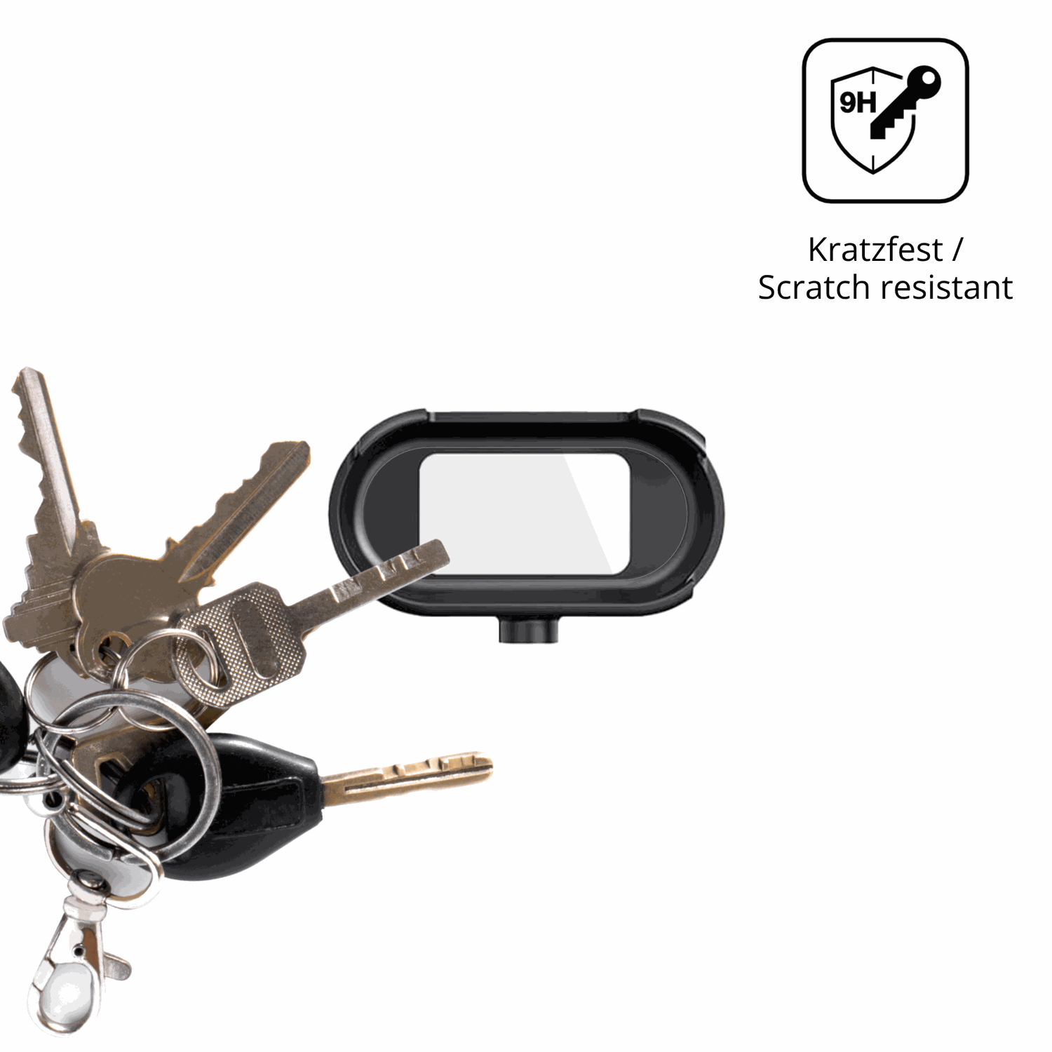 dipos Displayschutz für Cossify HW0612 Mini Action-Cam, transparente Oberfläche, perfekte Passform auch für die Rundungen