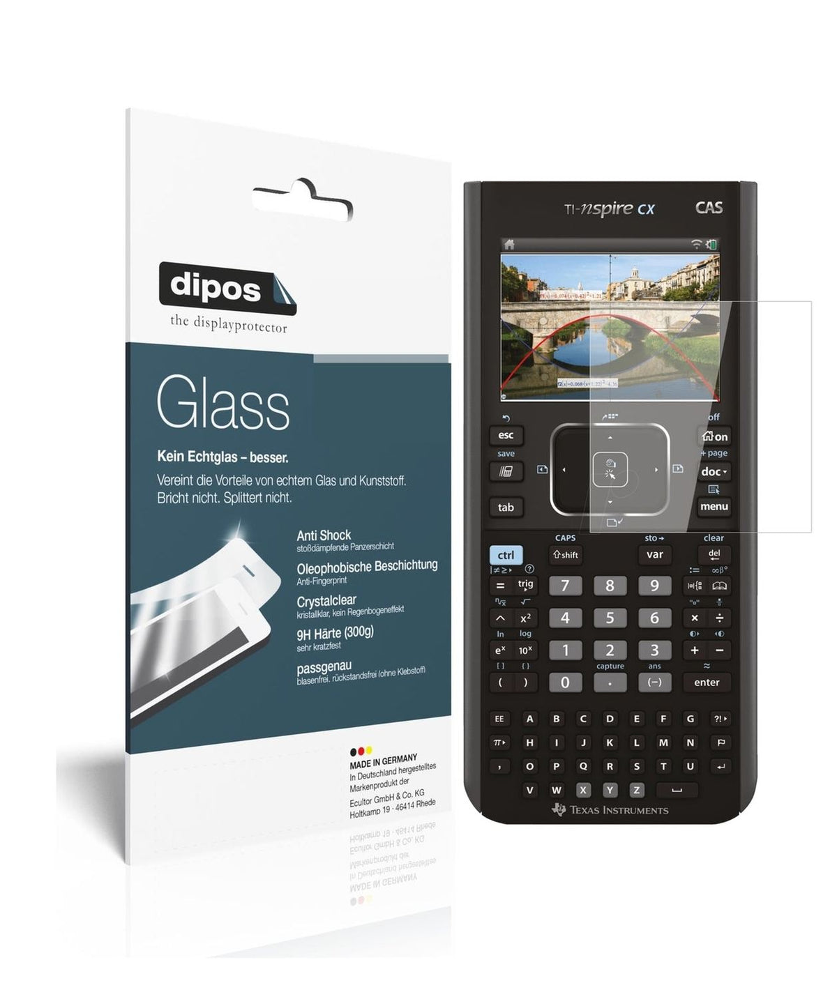 1x 9H Screen Protector for Texas Instruments TI Nspire CX CAS Calculator