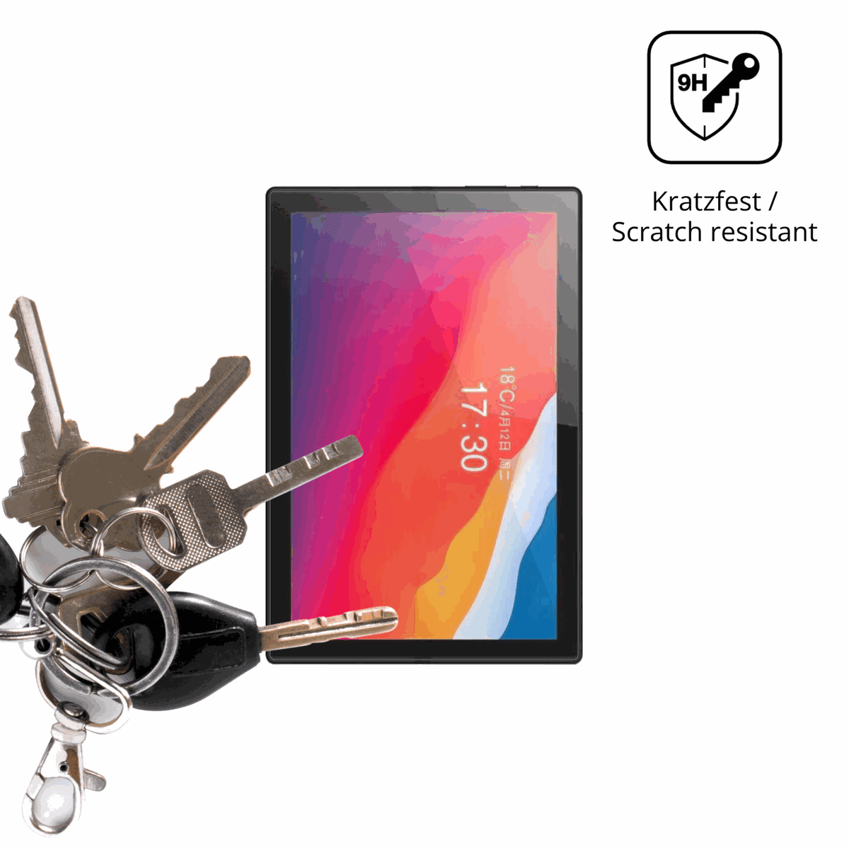 dipos Displayschutz für Crelander T30 Pro, transparente Oberfläche, perfekte Passform auch für die Rundungen
