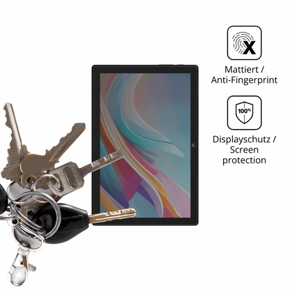dipos Displayschutz für Crelander T40 10.1, mattierte Oberfläche, Blickschutzfilter und perfekter Passform