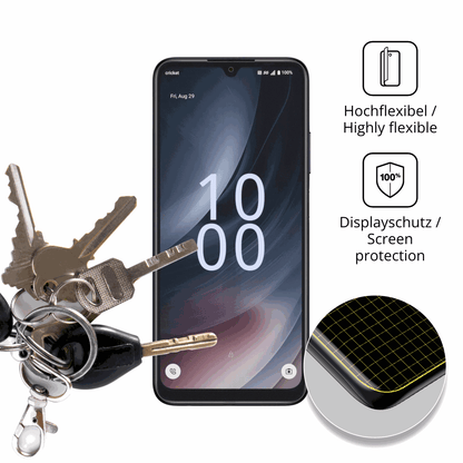 dipos Displayschutz für Cricket Icon Plus 2026, transparente Oberfläche, perfekte Passform auch für die Rundungen