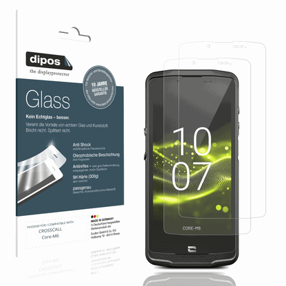 Matte Displayschutzfolie von dipos passend für CROSSCALL Core-M6, 9H kratzfest und blasenfrei montiert