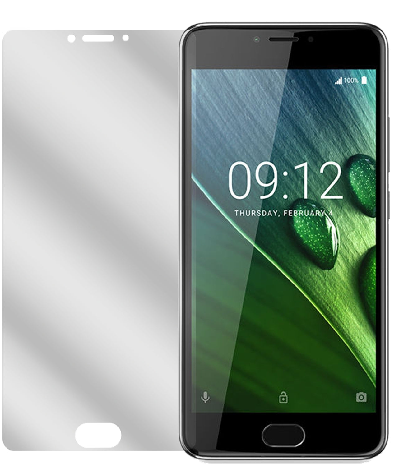 AcerLiquid Z6 Plus mit aufgebrachter dipos Displayschutzfolie, glasklare Darstellung ohne Einschränkungen