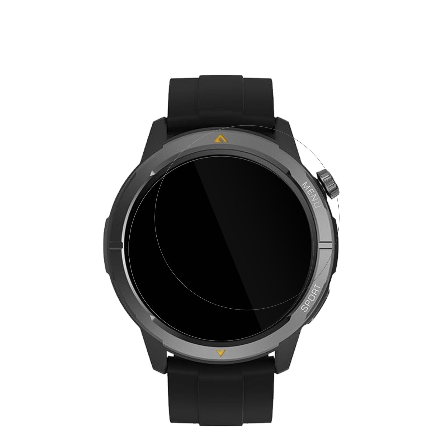AGMLegion Watch 1.43 Zoll mit aufgebrachter dipos Displayschutzfolie, glasklare Darstellung ohne Einschränkungen