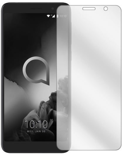 Alcatel1X (2019) mit aufgebrachter dipos Displayschutzfolie, glasklare Darstellung ohne Einschränkungen