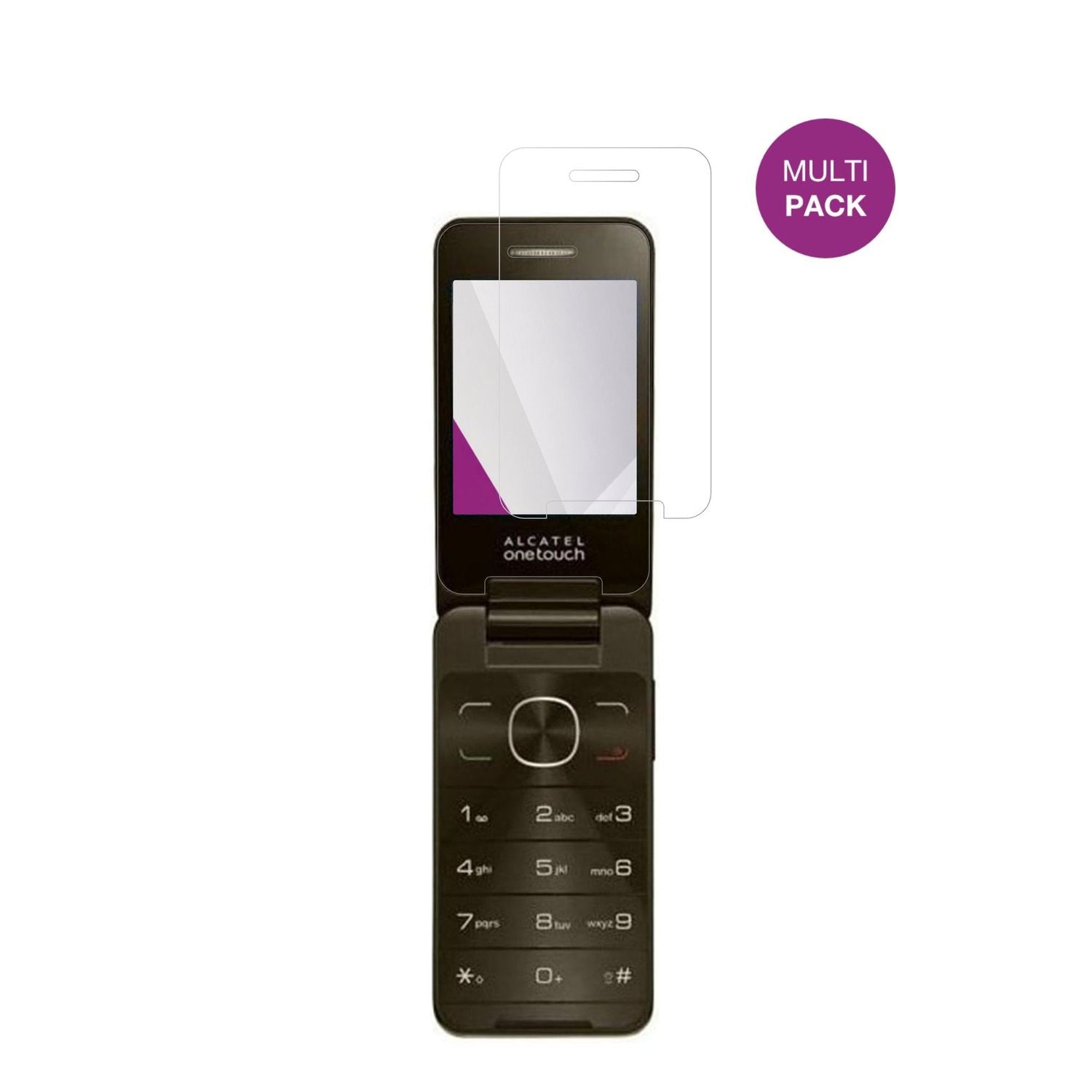 Alcatel2012 Chocolate mit aufgebrachter dipos Displayschutzfolie, glasklare Darstellung ohne Einschränkungen