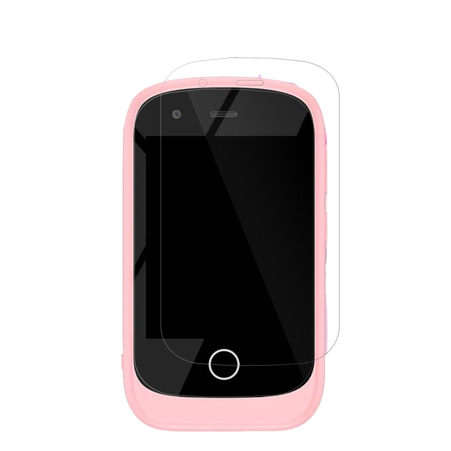 AlutoriaKinder Handy PH05 mit aufgebrachter dipos Displayschutzfolie, glasklare Darstellung ohne Einschränkungen