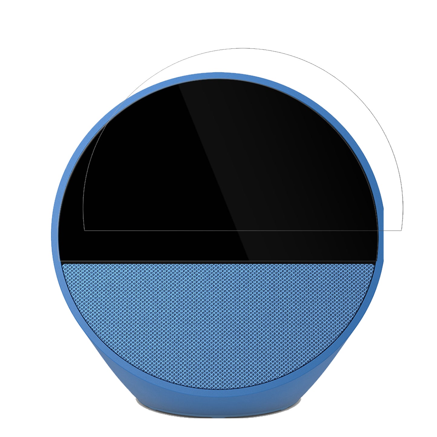 AmazonEcho Spot 2024 mit aufgebrachter dipos Displayschutzfolie, glasklare Darstellung ohne Einschränkungen