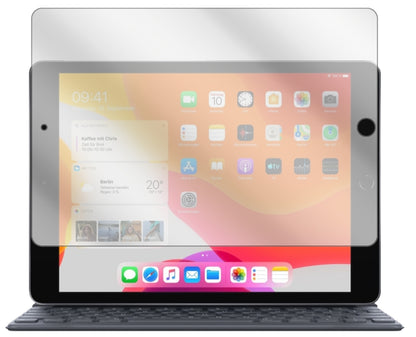 AppleiPad 10.2 Zoll (2019) mit aufgebrachter dipos Displayschutzfolie, glasklare Darstellung ohne Einschränkungen