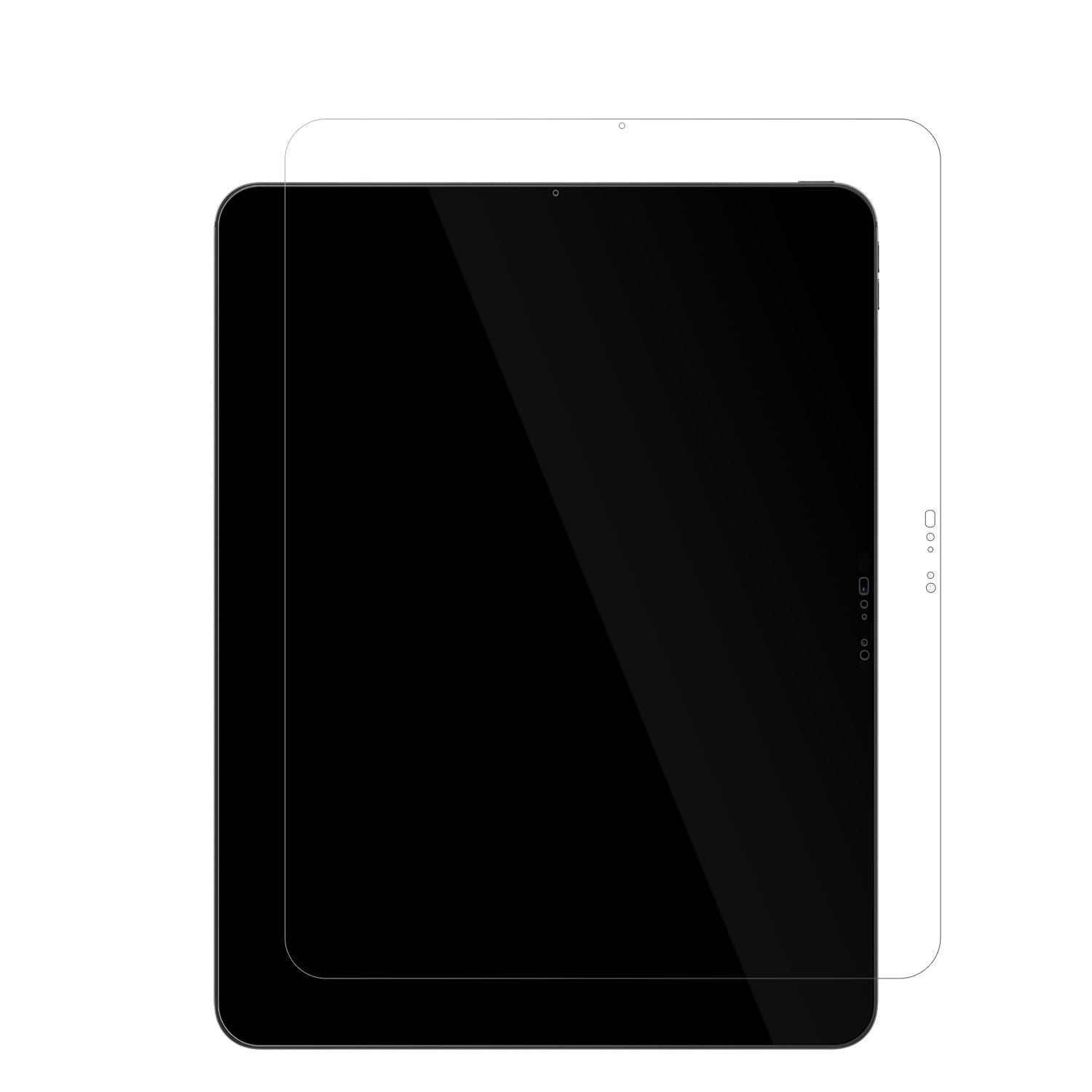 AppleiPad Pro M5 11 Zoll mit aufgebrachter dipos Displayschutzfolie, glasklare Darstellung ohne Einschränkungen