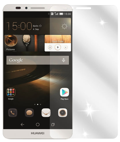 Ascend Mate 7Huawei mit aufgebrachter dipos Displayschutzfolie, glasklare Darstellung ohne Einschränkungen