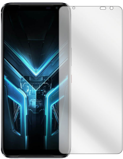 AsusROG Phone 3 mit aufgebrachter dipos Displayschutzfolie, glasklare Darstellung ohne Einschränkungen