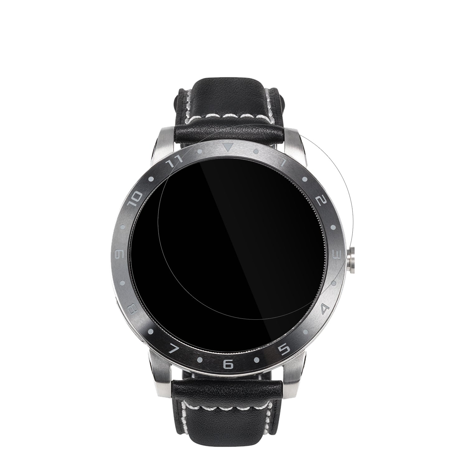 AsusVivoWatch 5 mit aufgebrachter dipos Displayschutzfolie, glasklare Darstellung ohne Einschränkungen