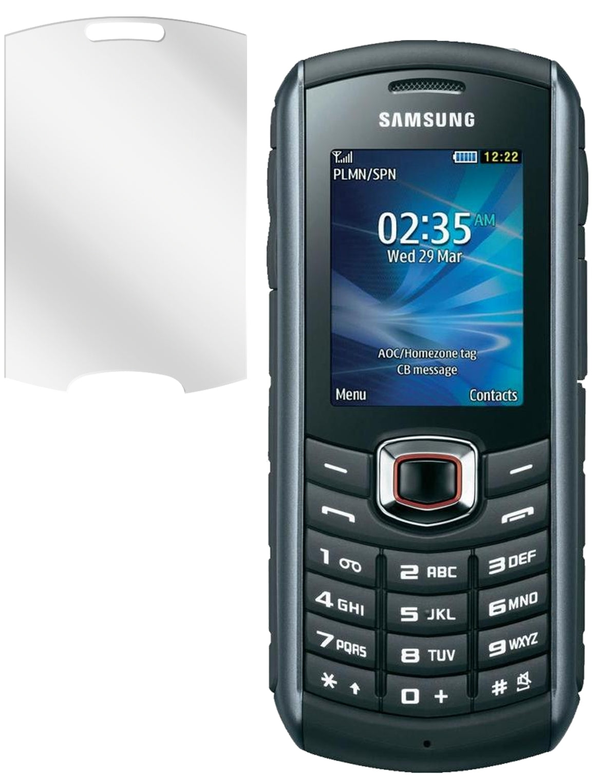 B2710Samsung mit aufgebrachter dipos Displayschutzfolie, glasklare Darstellung ohne Einschränkungen