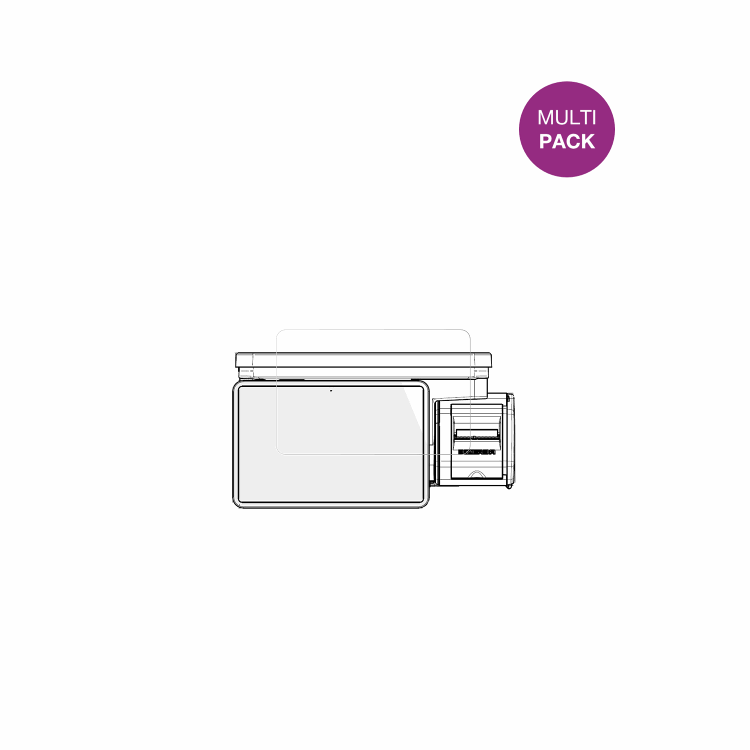 BizerbaQ1 pro 100 12.1 Zoll mit aufgebrachter dipos Displayschutzfolie, glasklare Darstellung ohne Einschränkungen