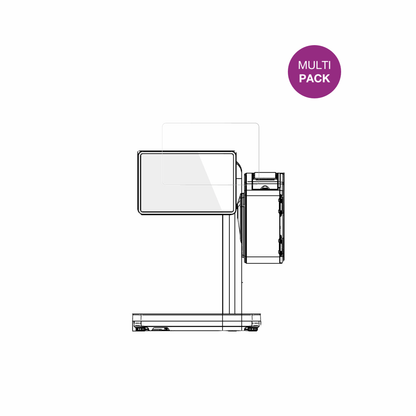 BizerbaQ1 pro 400 12.1 Zoll mit aufgebrachter dipos Displayschutzfolie, glasklare Darstellung ohne Einschränkungen