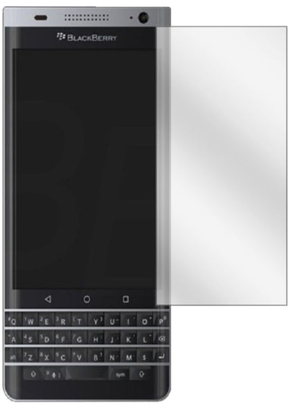 BlackberryDTEK40 mit aufgebrachter dipos Displayschutzfolie, glasklare Darstellung ohne Einschränkungen