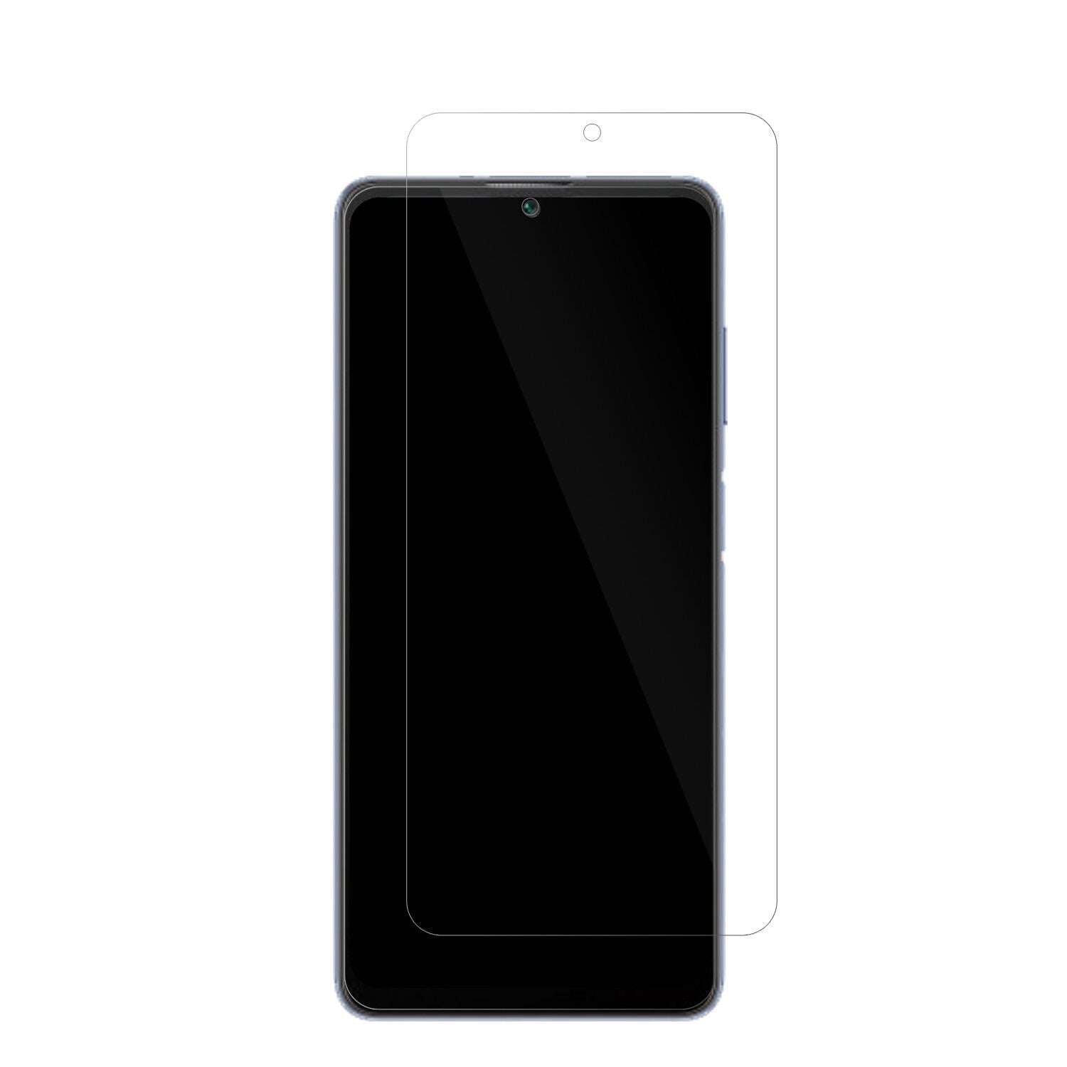 BlackviewA53 Pro mit aufgebrachter dipos Displayschutzfolie, glasklare Darstellung ohne Einschränkungen