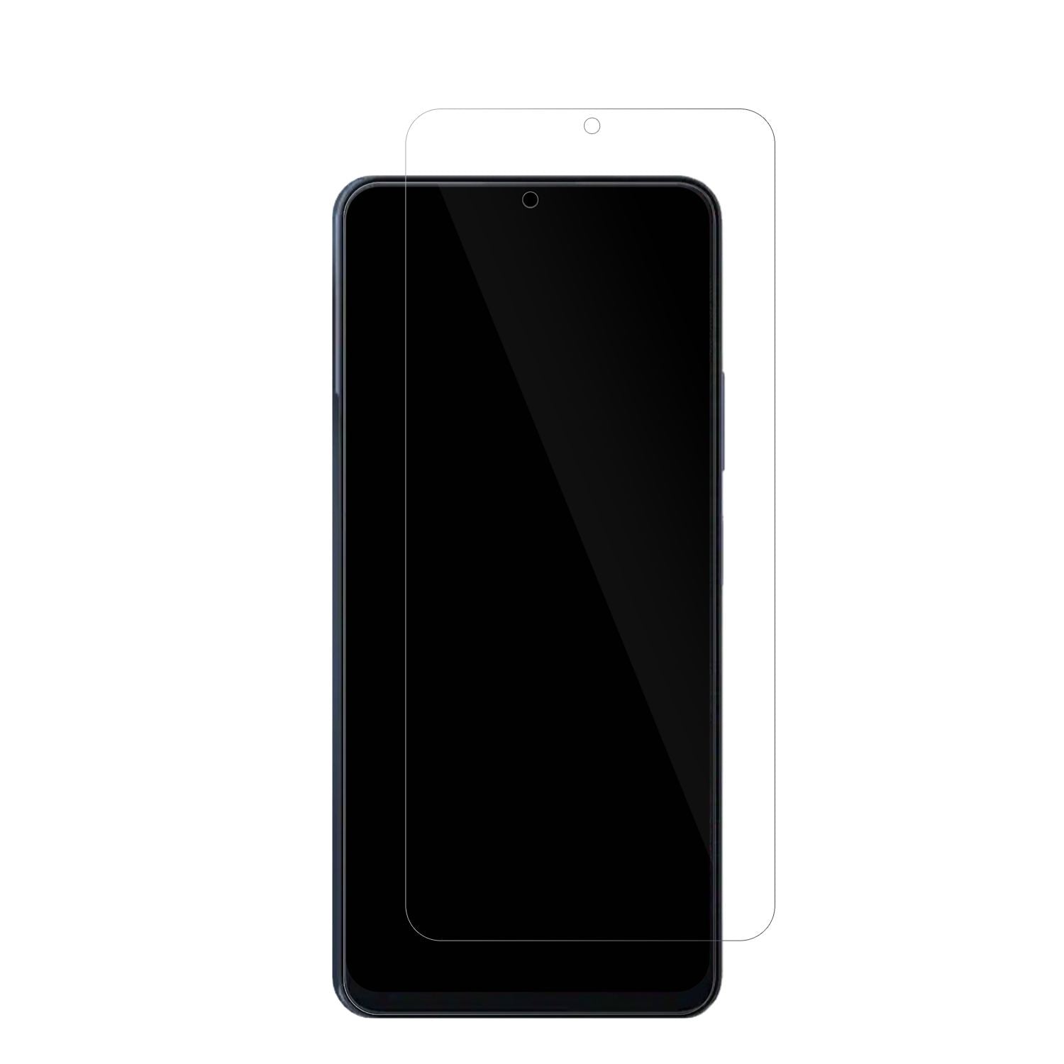 BlackviewColor 8 mit aufgebrachter dipos Displayschutzfolie, glasklare Darstellung ohne Einschränkungen