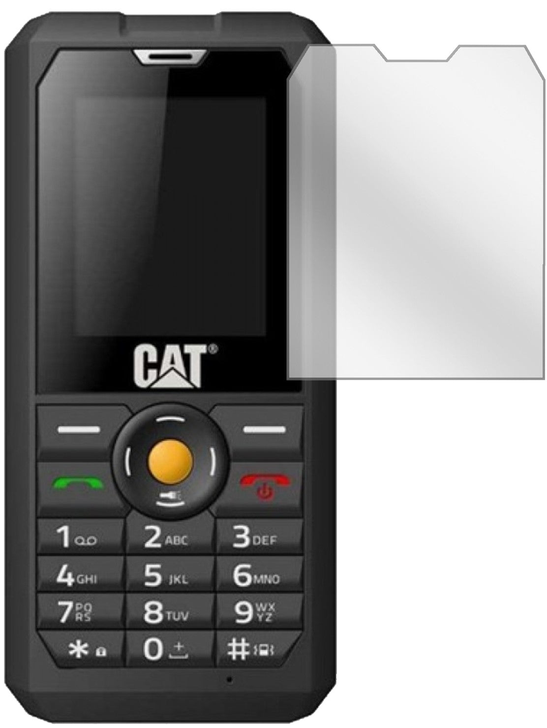 CaterpillarCAT B30 mit aufgebrachter dipos Displayschutzfolie, glasklare Darstellung ohne Einschränkungen