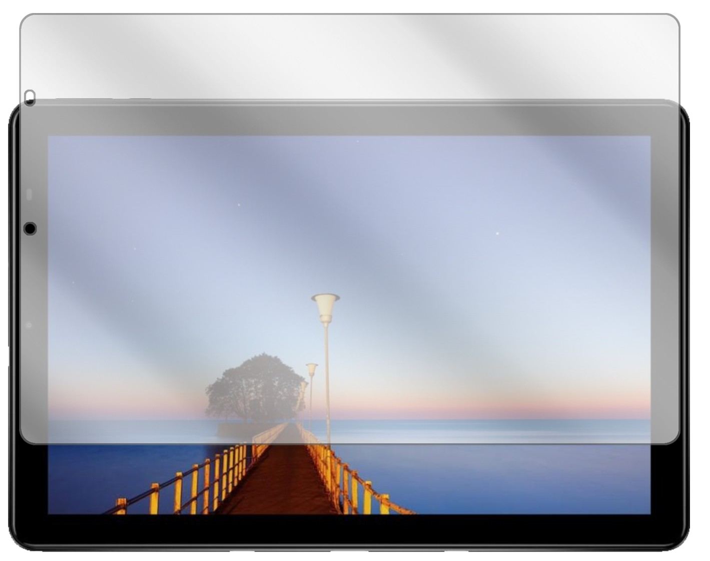 ChuwiHi9 Plus mit aufgebrachter dipos Displayschutzfolie, glasklare Darstellung ohne Einschränkungen