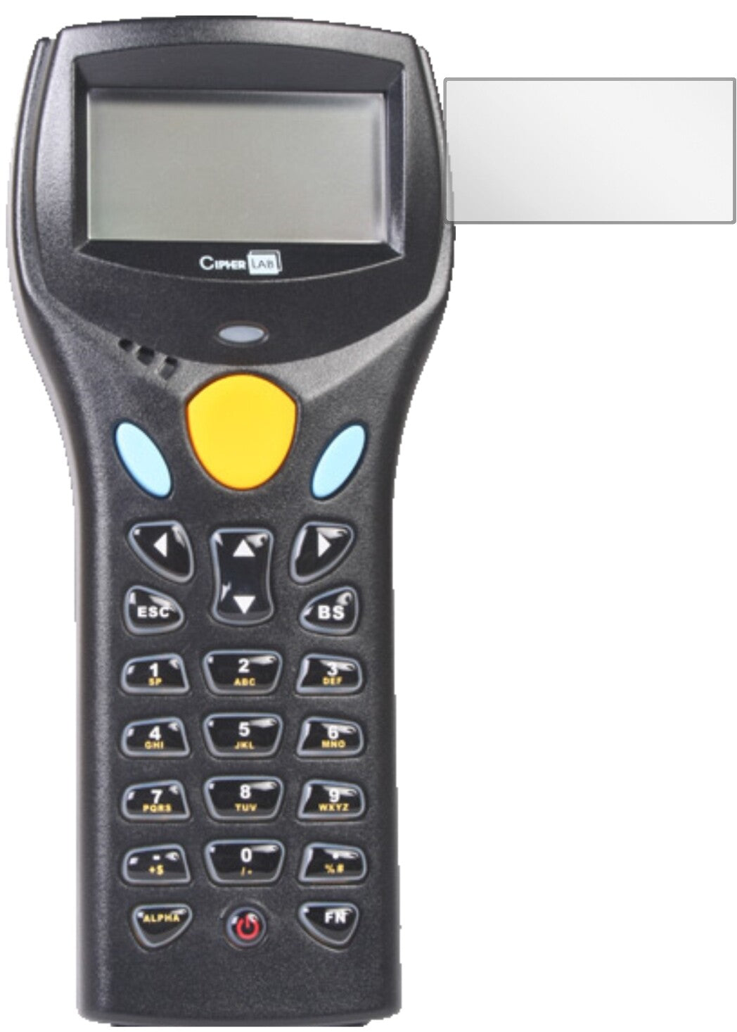 Cipherlab8370 mit aufgebrachter dipos Displayschutzfolie, glasklare Darstellung ohne Einschränkungen