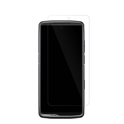 CrosscallStellar M6E mit aufgebrachter dipos Displayschutzfolie, glasklare Darstellung ohne Einschränkungen