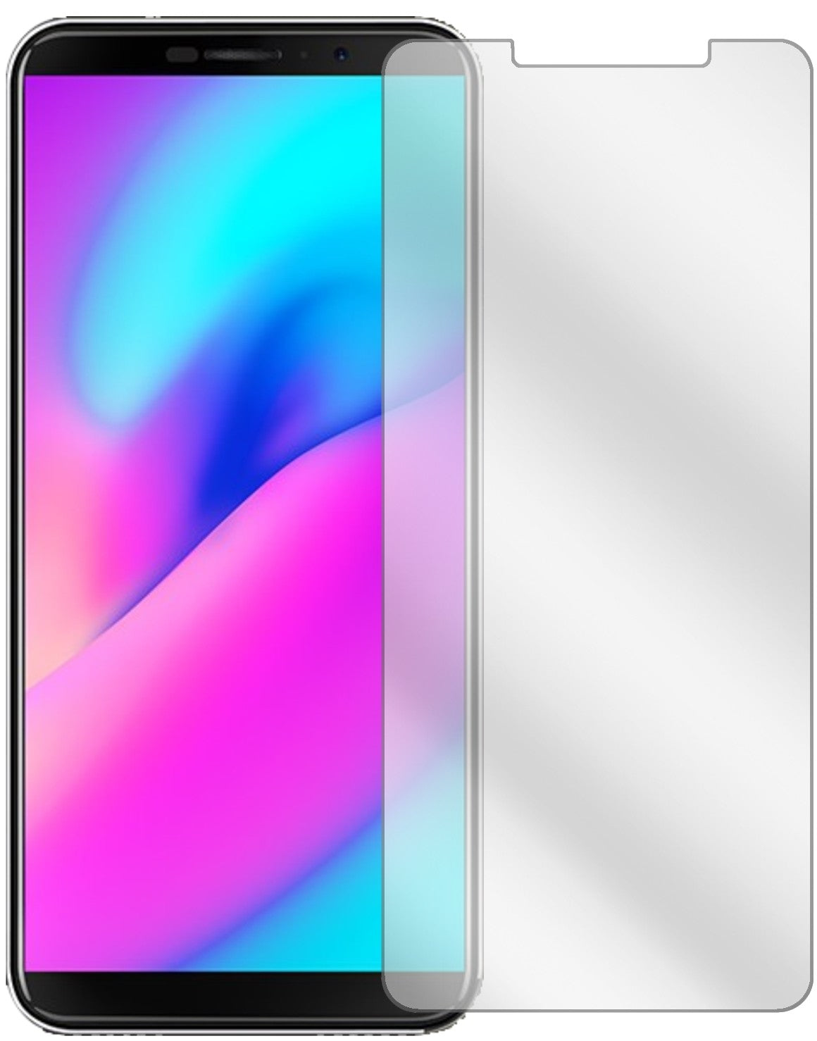 CubotJ3 Pro mit aufgebrachter dipos Displayschutzfolie, glasklare Darstellung ohne Einschränkungen