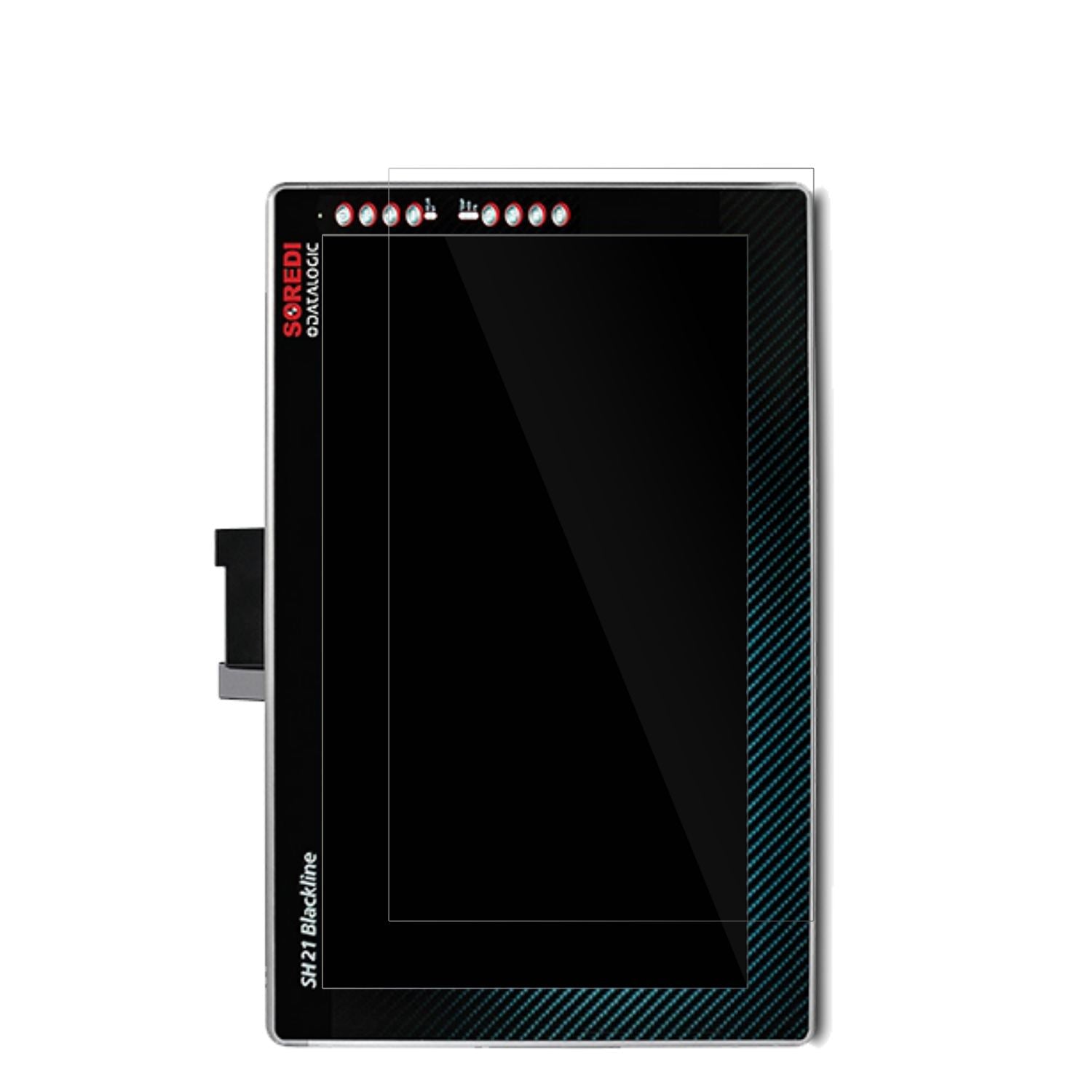 DatalogicSH15 Blackline mit aufgebrachter dipos Displayschutzfolie, glasklare Darstellung ohne Einschränkungen