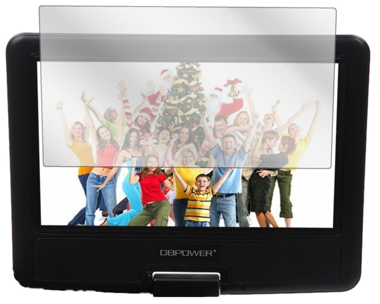 DBPower9,5 Zoll Tragbarer DVD-Player mit aufgebrachter dipos Displayschutzfolie, glasklare Darstellung ohne Einschränkungen