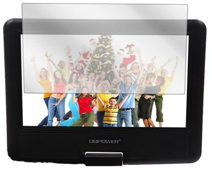 DBPower9,5 Zoll Tragbarer DVD-Player mit aufgebrachter dipos Displayschutzfolie, glasklare Darstellung ohne Einschränkungen