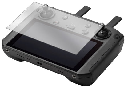 DJISmart Controller mit aufgebrachter dipos Displayschutzfolie, glasklare Darstellung ohne Einschränkungen
