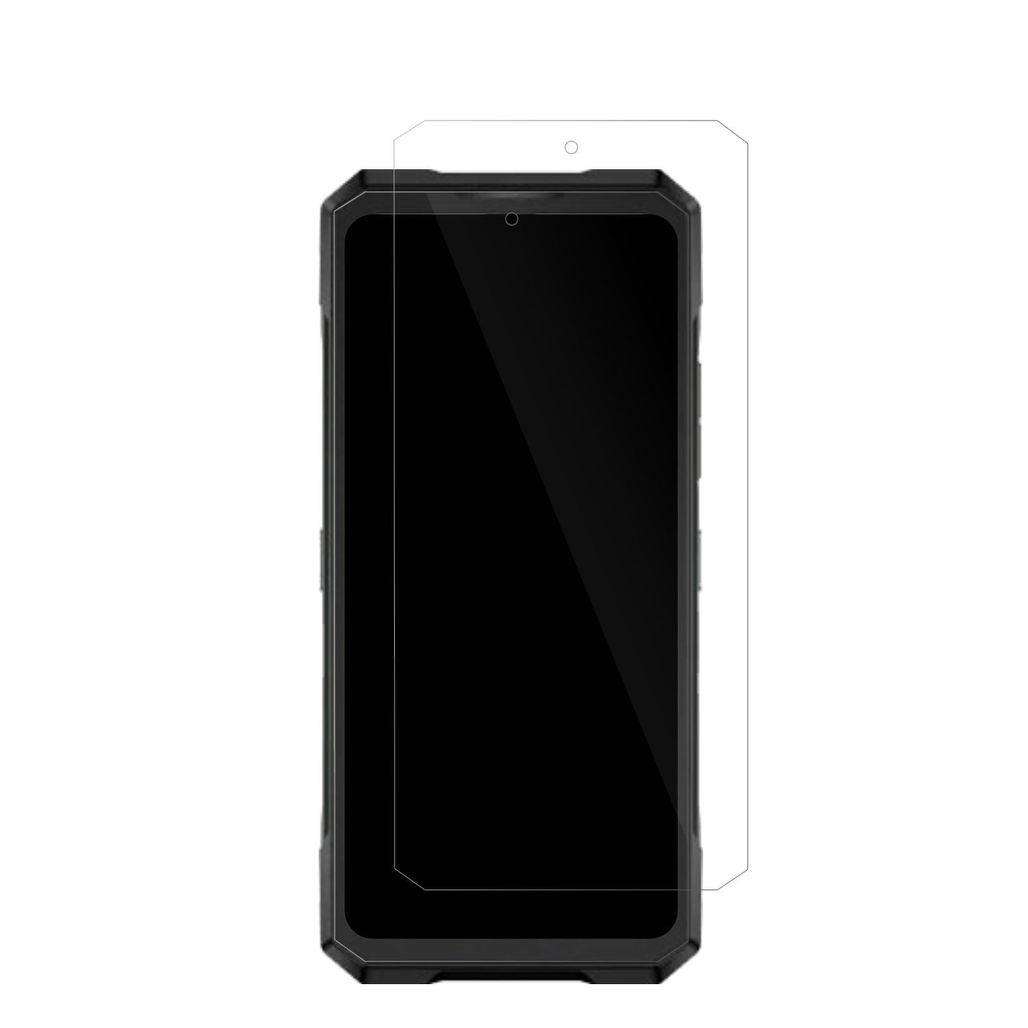DoogeeBlade GT Play mit aufgebrachter dipos Displayschutzfolie, glasklare Darstellung ohne Einschränkungen