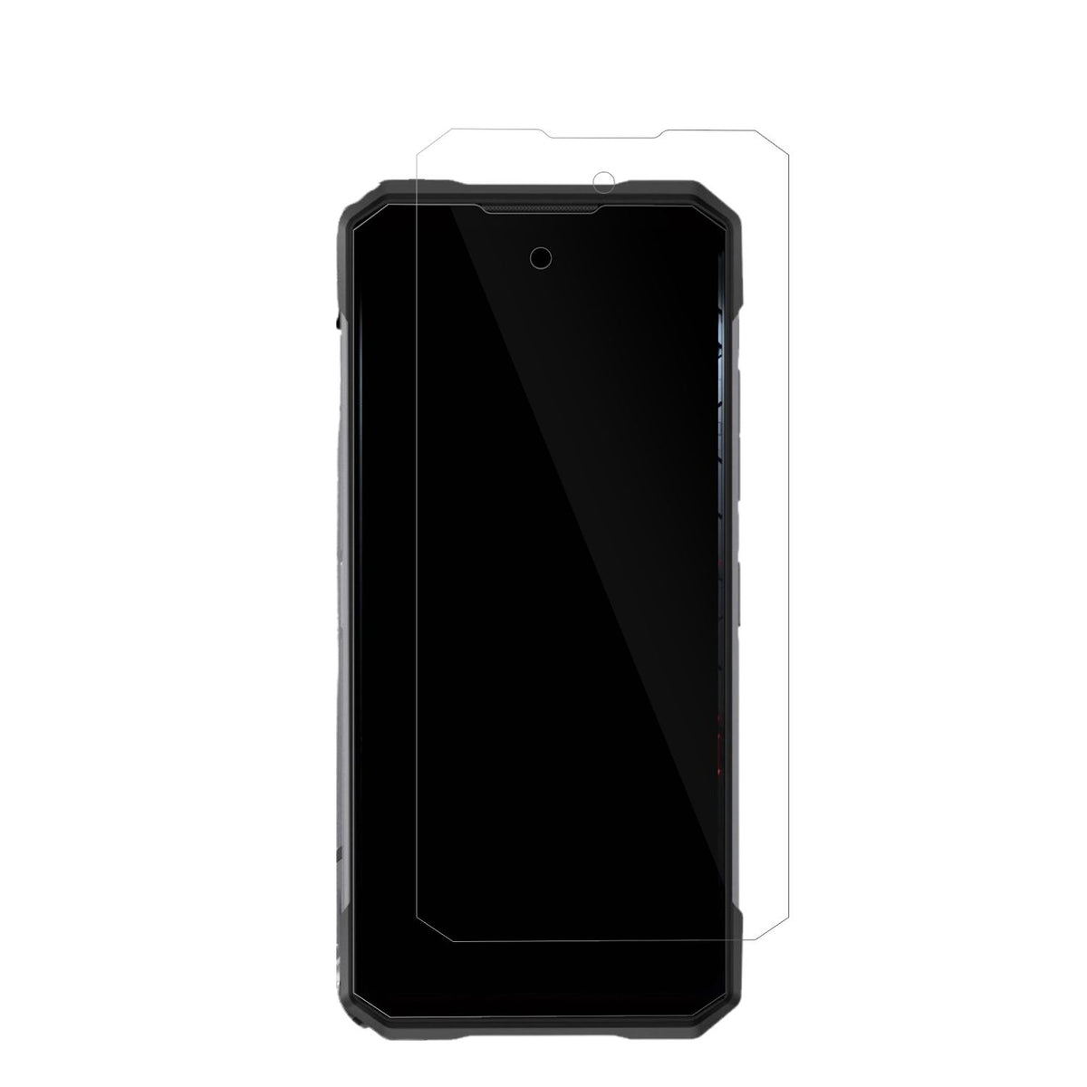 DoogeeS200X mit aufgebrachter dipos Displayschutzfolie, glasklare Darstellung ohne Einschränkungen
