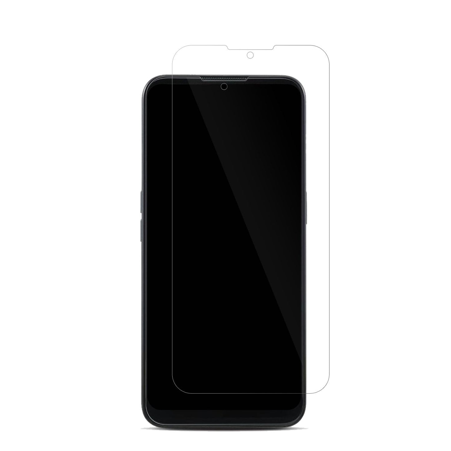 Doro8100 Plus mit aufgebrachter dipos Displayschutzfolie, glasklare Darstellung ohne Einschränkungen