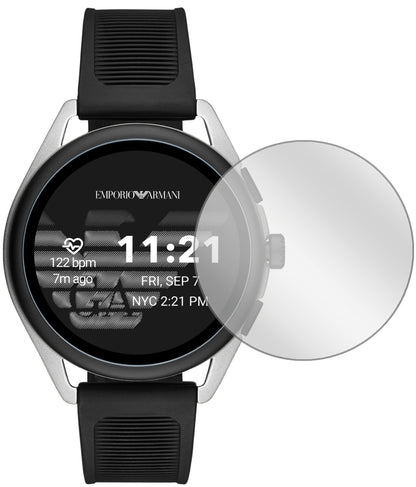 Emporio ArmaniSmartwatch 3 mit aufgebrachter dipos Displayschutzfolie, glasklare Darstellung ohne Einschränkungen