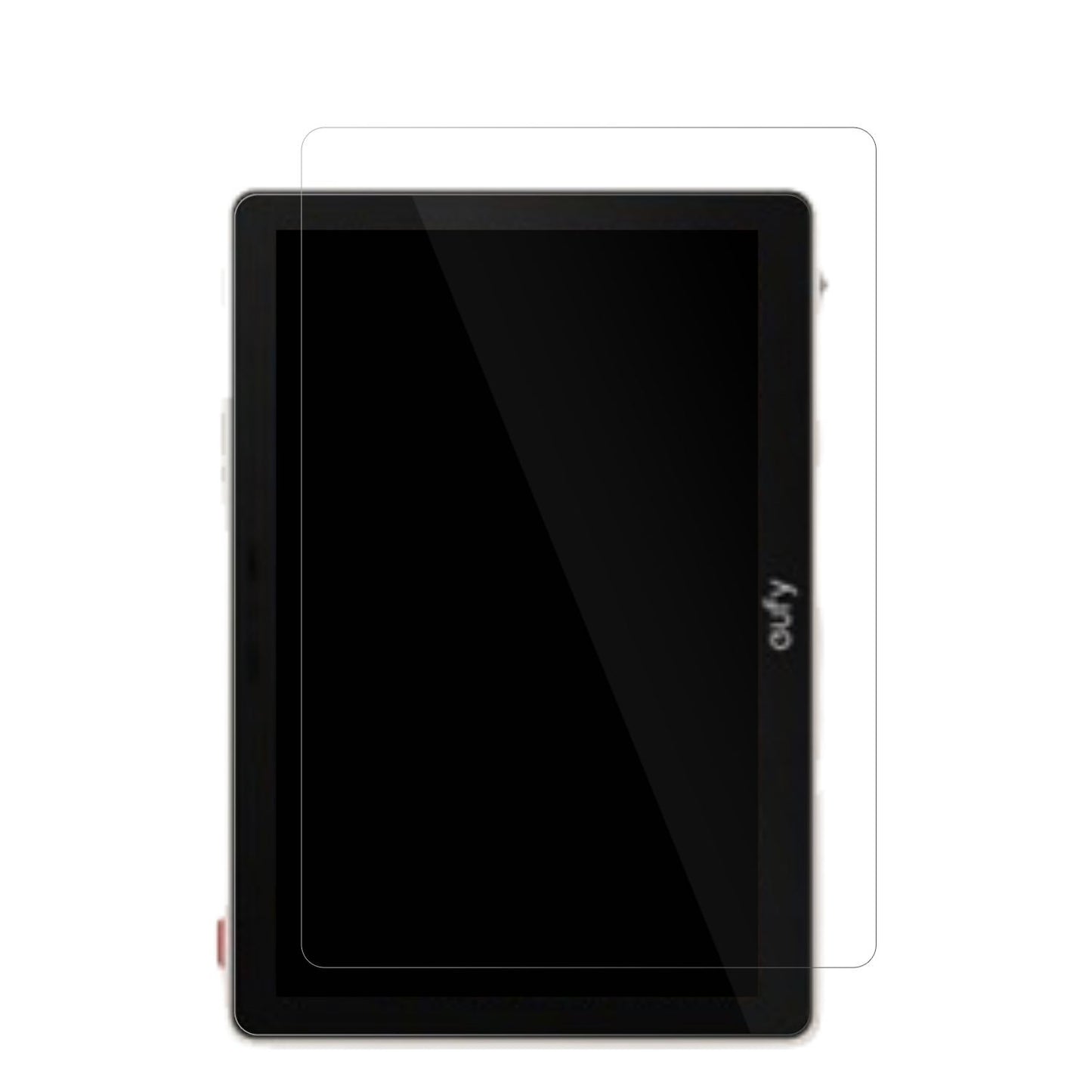 EufySmartdisplay E10 mit aufgebrachter dipos Displayschutzfolie, glasklare Darstellung ohne Einschränkungen