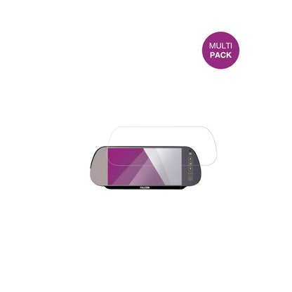 FalconMirror FN-HDMWC7 mit aufgebrachter dipos Displayschutzfolie, glasklare Darstellung ohne Einschränkungen