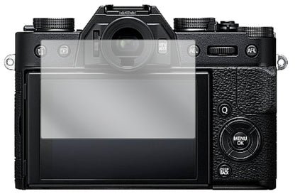 FujifilmX-T20 mit aufgebrachter dipos Displayschutzfolie, glasklare Darstellung ohne Einschränkungen