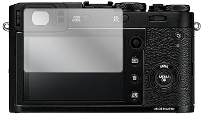 FujifilmX100F mit aufgebrachter dipos Displayschutzfolie, glasklare Darstellung ohne Einschränkungen